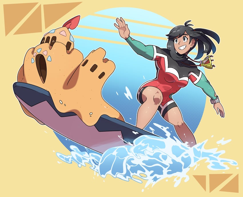 selene and palossand (pokemon and 1 more) drawn by juno_son