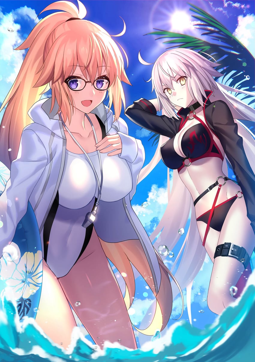 jeanne d'arc alter and jeanne d'arc (fate and 1 more) drawn by fuyuki_(neigedhiver)