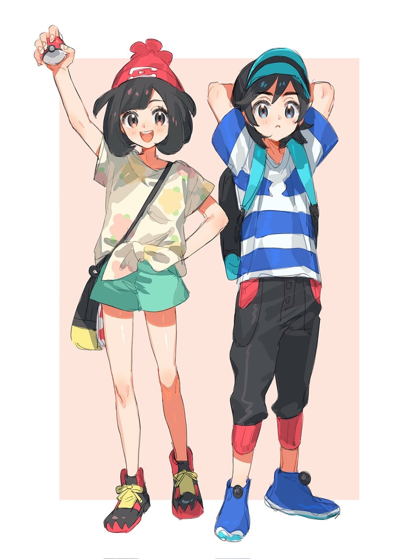 selene and elio (pokemon and 1 more) drawn by fua1heyvot4ifsr