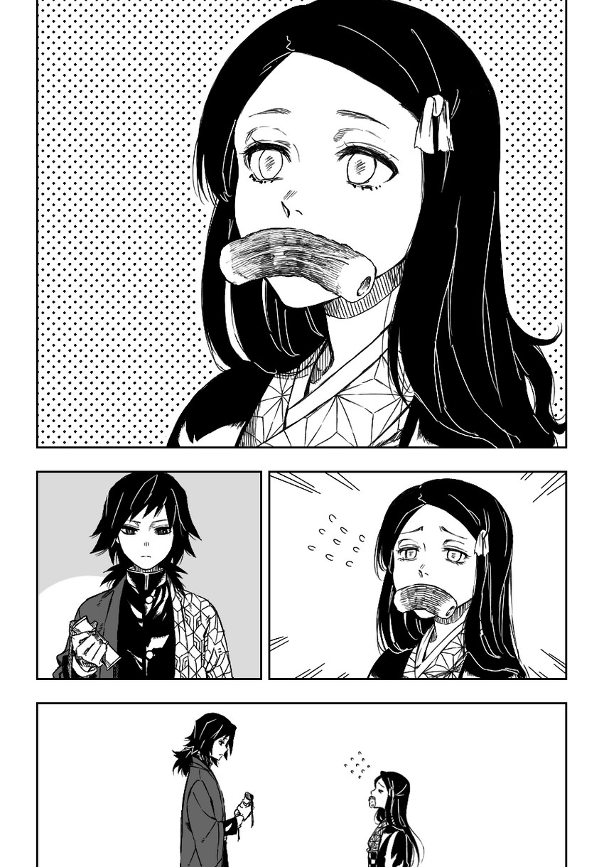 kamado nezuko and tomioka giyuu (kimetsu no yaiba) drawn by kofunami_nana