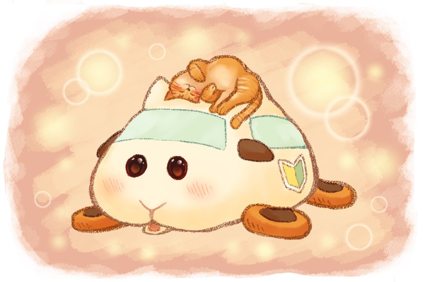 abbey and chappy (pui pui molcar) drawn by hikita_reo