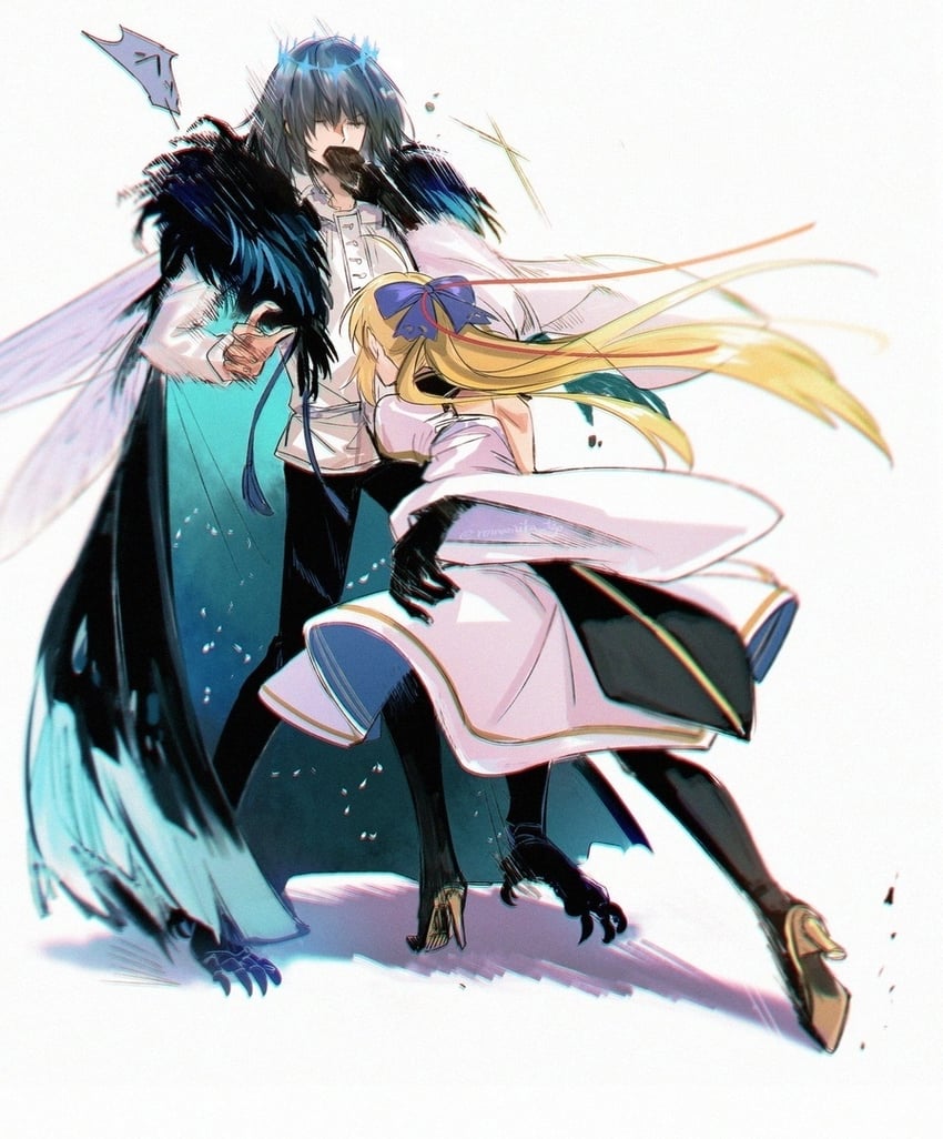 artoria pendragon, artoria caster, and oberon (fate and 1 more) drawn by aki_(neyuki41028)