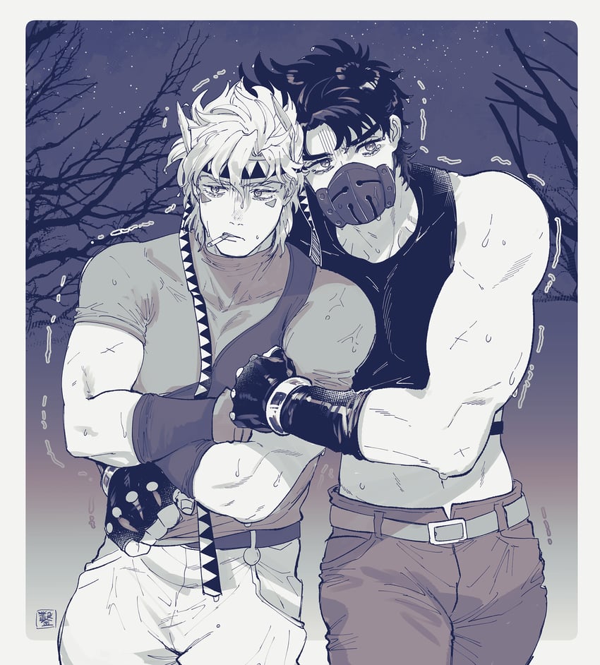 joseph joestar and caesar anthonio zeppeli (jojo no kimyou na bouken and 1 more) drawn by eringichips