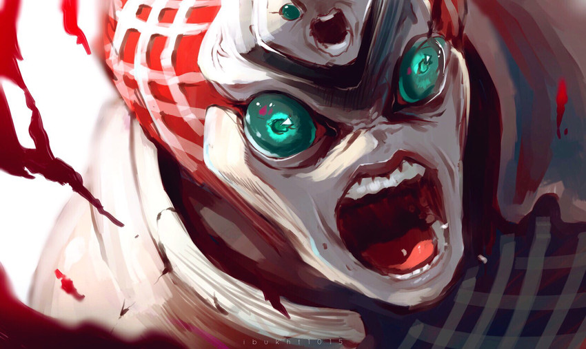 king crimson (jojo no kimyou na bouken and 1 more) drawn by ibuo_(ibukht1015)