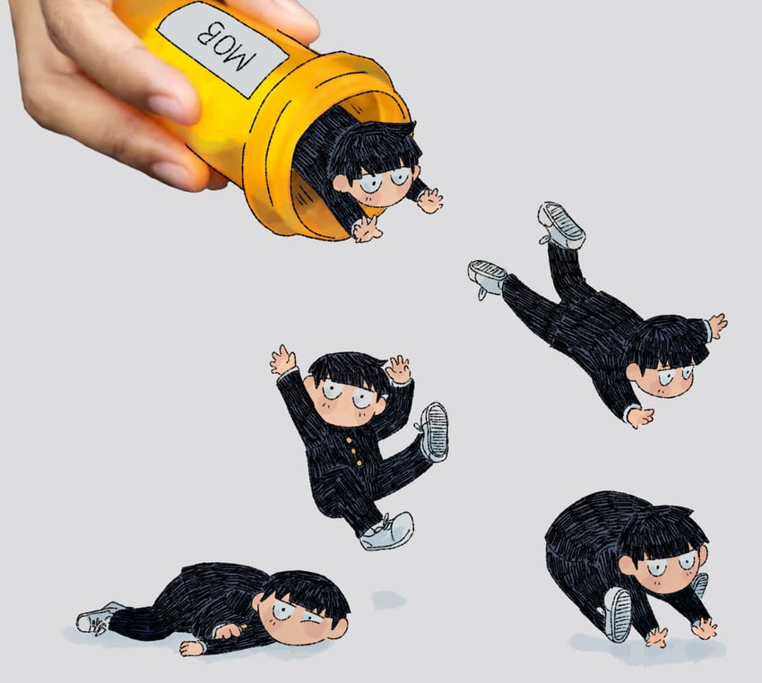 kageyama shigeo (mob psycho 100) drawn by cutystuffy