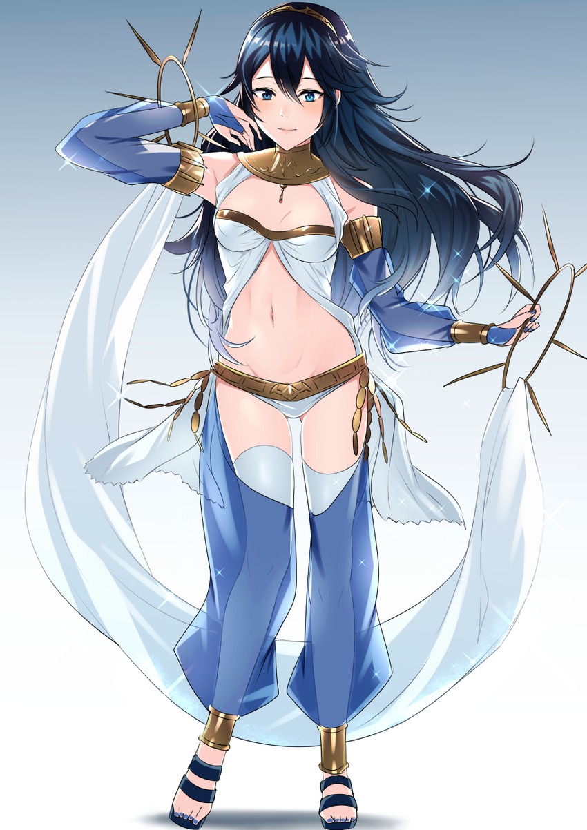 lucina and olivia (fire emblem and 1 more) drawn by ameno_(a_meno0)