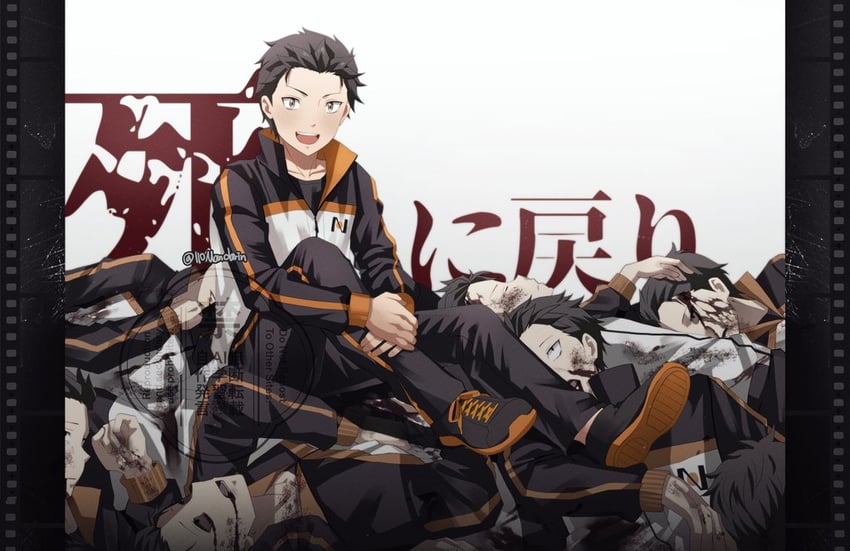 natsuki subaru (re:zero kara hajimeru isekai seikatsu) drawn by mandarin_cookie