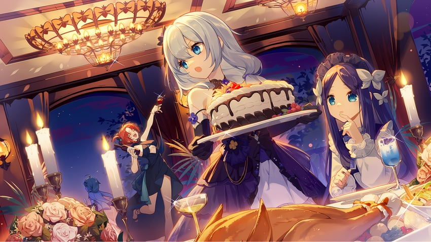 theresa apocalypse, murata himeko, yssring leavtruth, and jyahnar (honkai and 1 more)