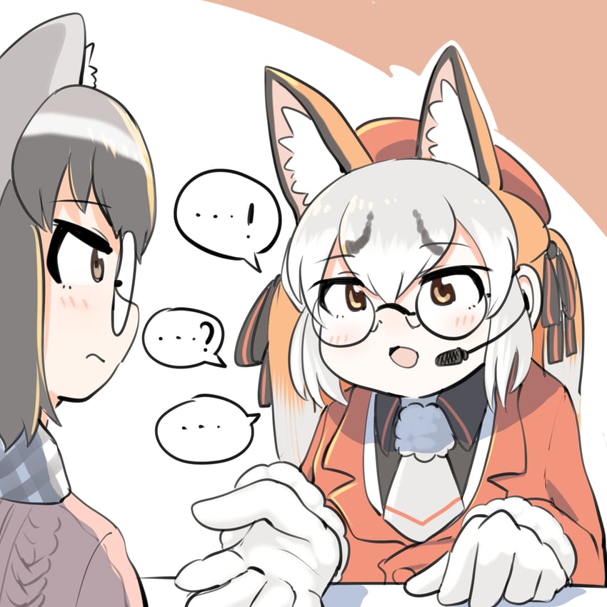 common raccoon and island fox (kemono friends and 1 more) drawn by mcgunngu