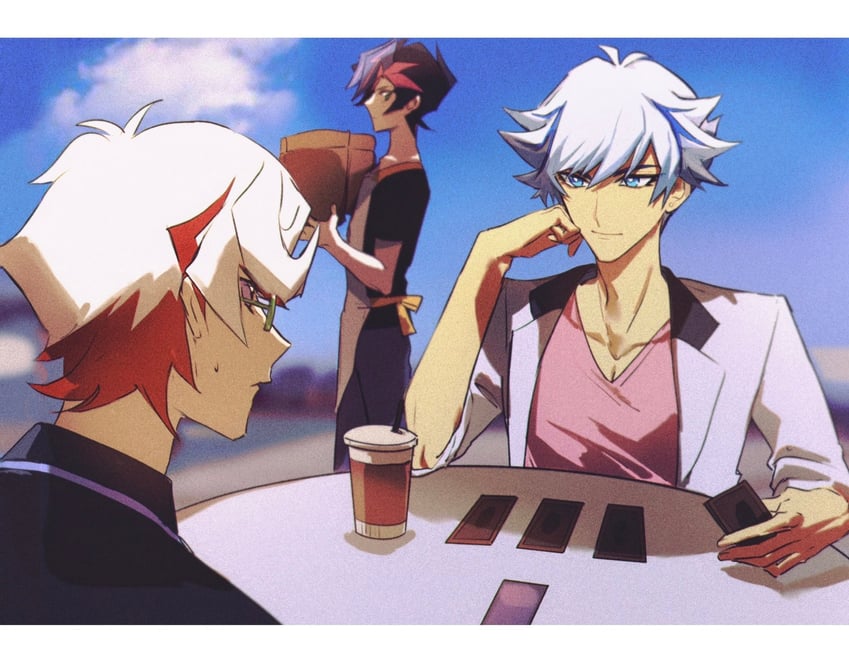 fujiki yusaku, kogami ryoken, and homura takeru (yu-gi-oh! and 1 more) drawn by naoki_(2rzmcaizerails6)