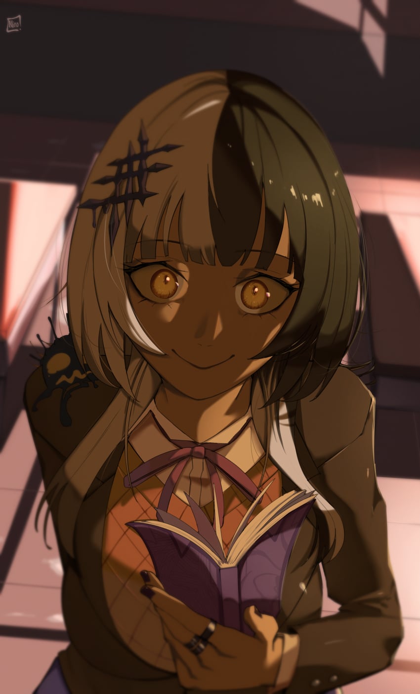 shiori novella and yorick (hololive and 2 more) drawn by ninochuu