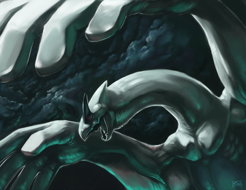 lugia (pokemon) drawn by rajewel