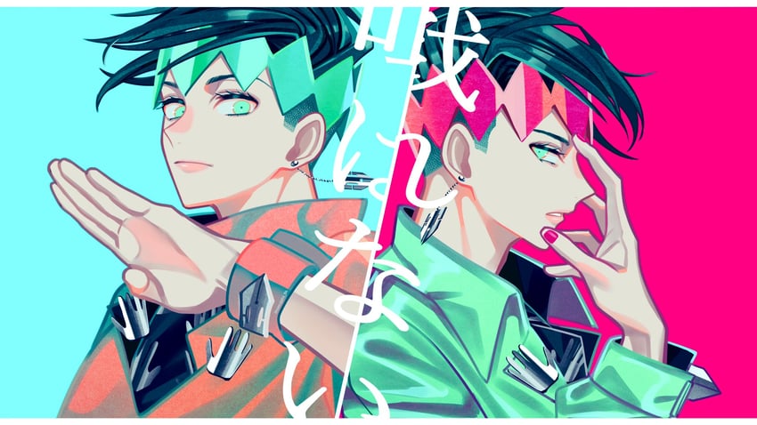 kishibe rohan (jojo no kimyou na bouken and 1 more) drawn by kai_(masugata_94)