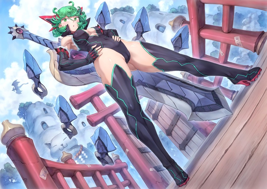 tatsumaki (monster hunter and 1 more) drawn by mogudan