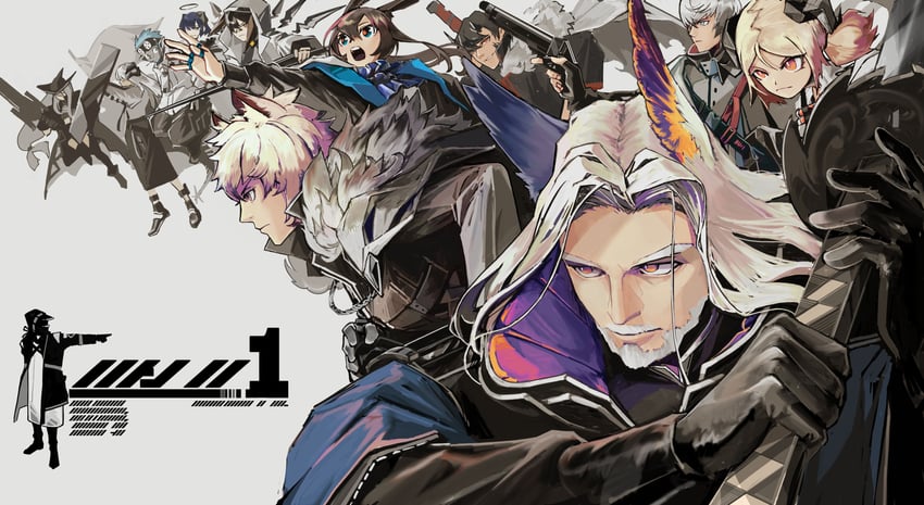 doctor, amiya, skadi, mostima, saria, and 7 more (arknights) drawn by oaza