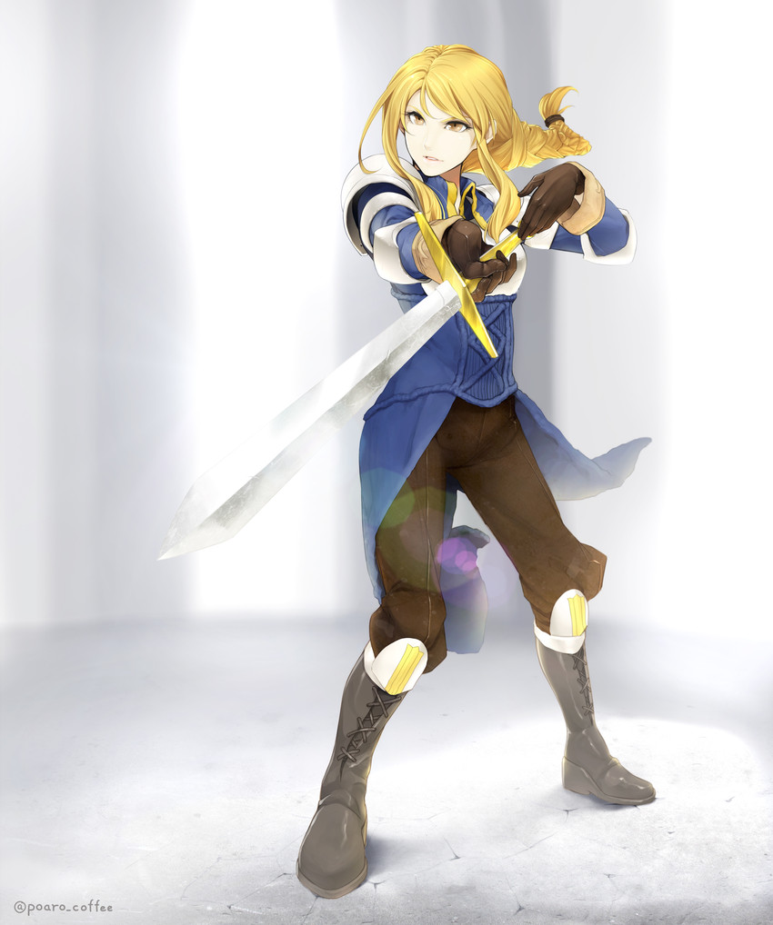 agrias oaks (final fantasy and 1 more) drawn by poaro