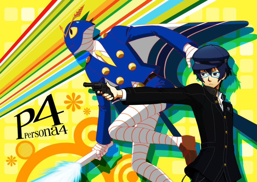 shirogane naoto and sukuna-hikona (persona and 1 more) drawn by w-l