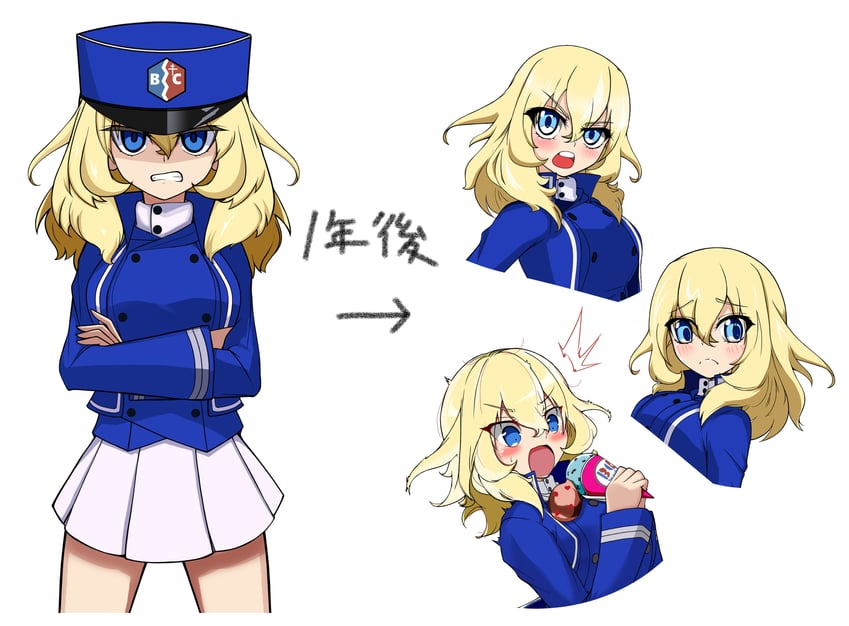 oshida (girls und panzer) drawn by shibainutank