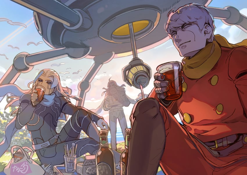 albert heinrich, 0010, and 0011 (cyborg 009) drawn by tanaotanako