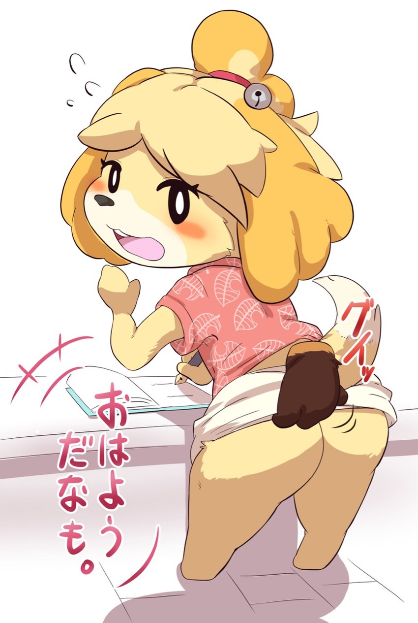isabelle and tom nook (animal crossing) drawn by sukiya_(sukiya84432252)