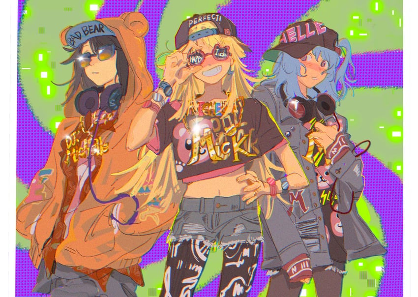 tsurumaki kokoro, okusawa misaki, matsubara kanon, and michelle (bang dream!) drawn by aeo444