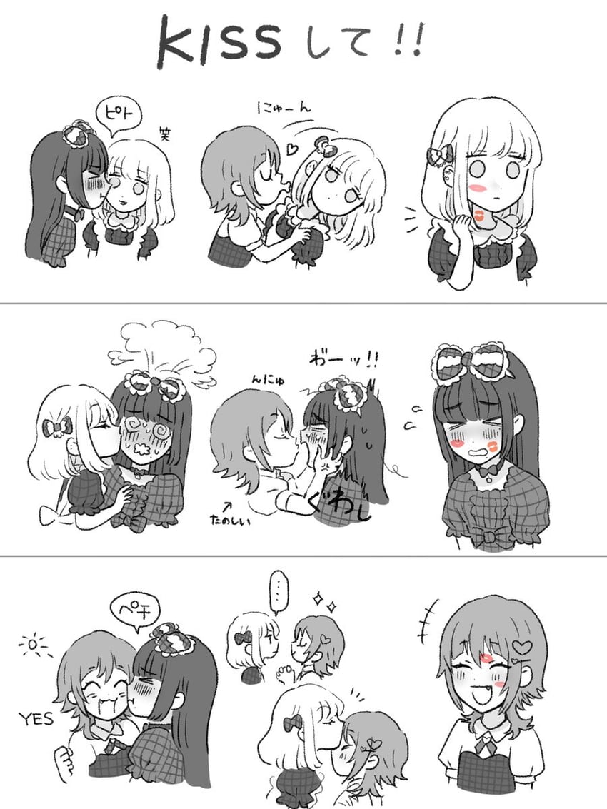arisa, seira, and tomo (original) drawn by yuki_touko