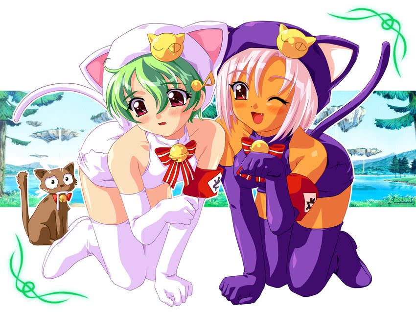 meow and tina (little monica monogatari) drawn by nonohara_miki