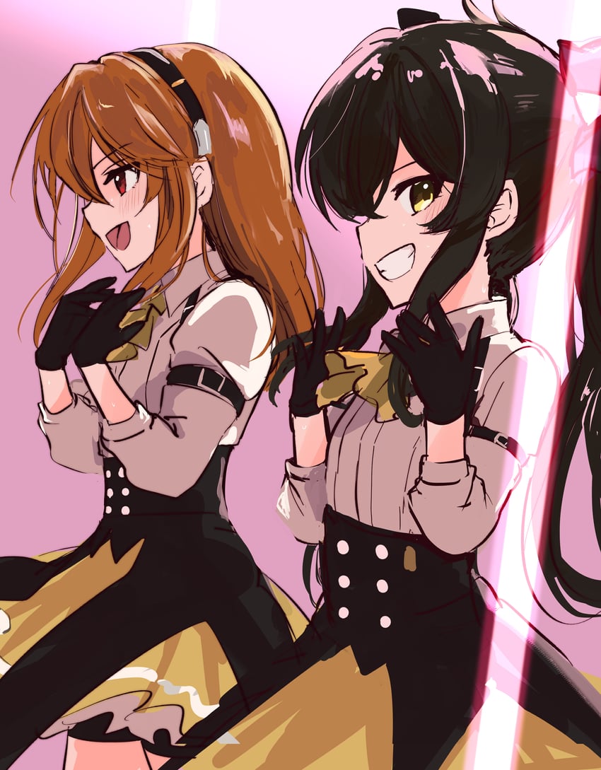 yuuki haru and matoba risa (idolmaster and 2 more) drawn by roccamoya