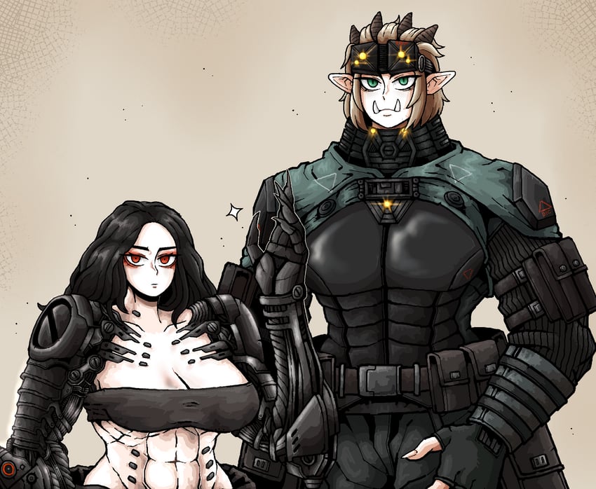 glory and eiger (shadowrun and 1 more) drawn by octosoup