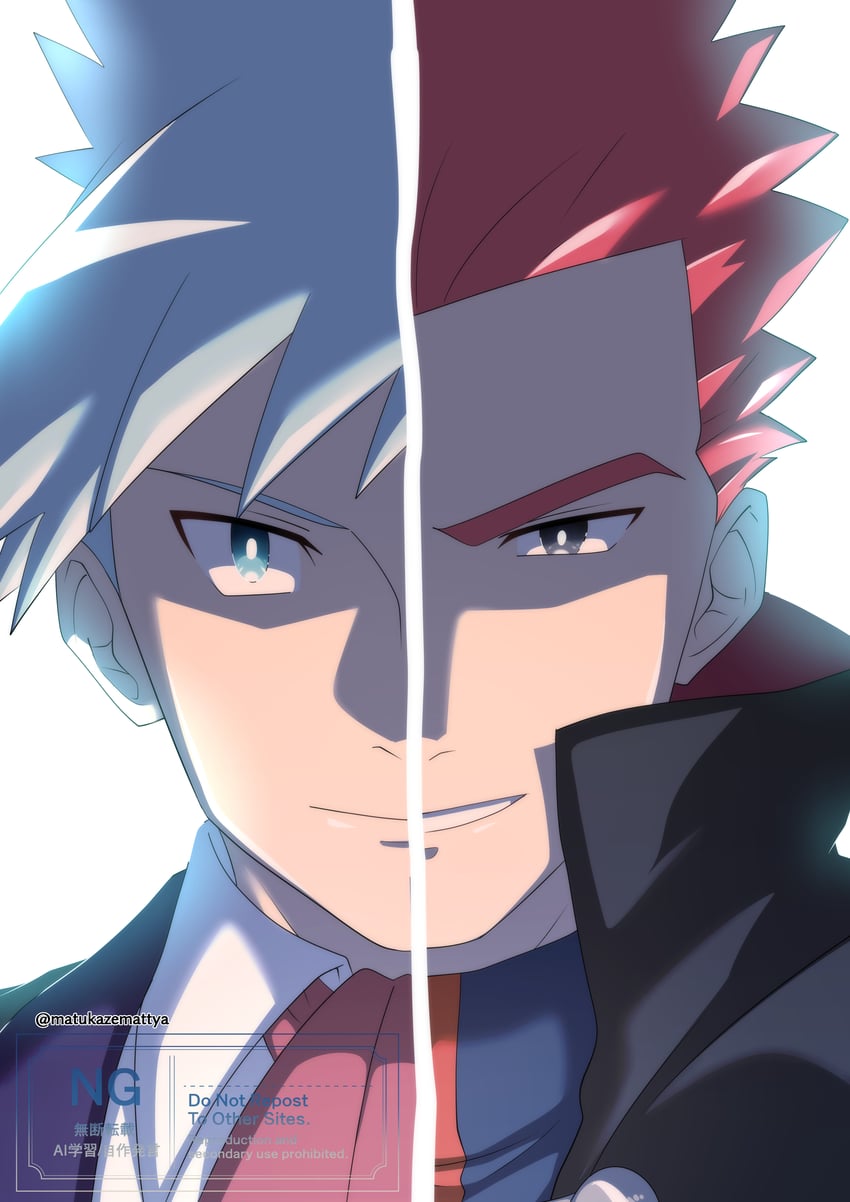 steven stone and lance (pokemon and 2 more) drawn by matsukaze_mattya