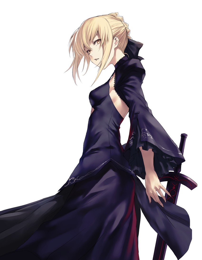 artoria pendragon and saber alter (fate and 2 more) drawn by applekun