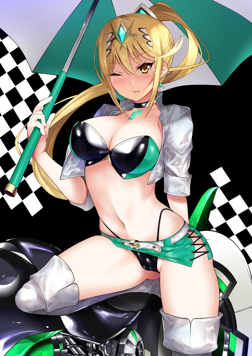 mythra (xenoblade chronicles and 1 more) drawn by daive