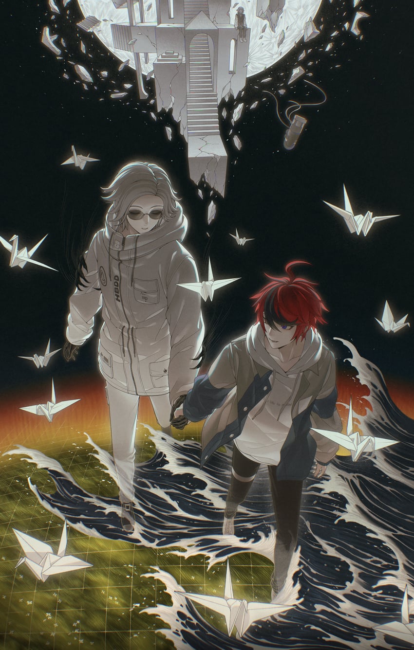 aotsuki eito and sumino takumi (the hundred line -last defense academy-) drawn by 7nite