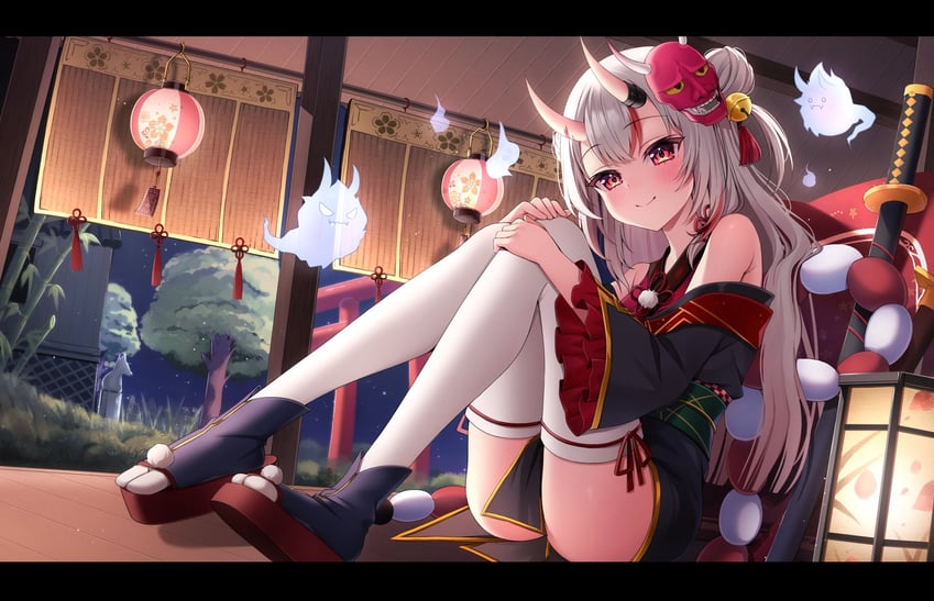 nakiri ayame, shiranui, and karma (hololive) drawn by mia_(mk2022)