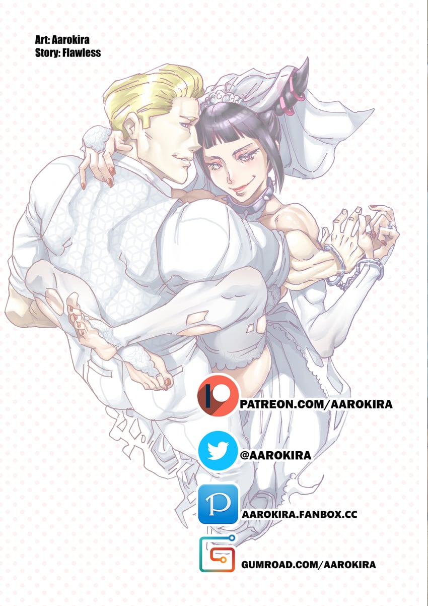 han juri and cody travers (street fighter and 1 more) drawn by aarokira