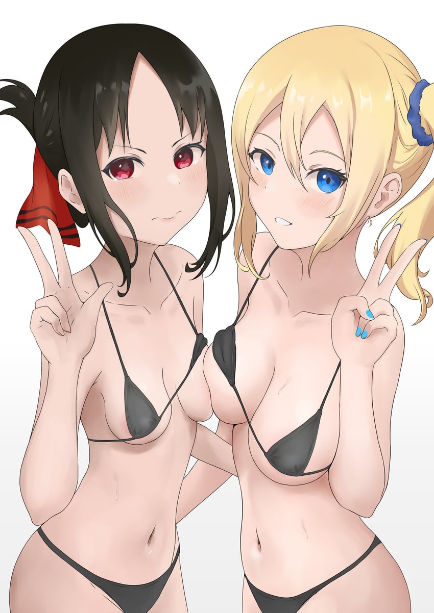 shinomiya kaguya and hayasaka ai (kaguya-sama wa kokurasetai ~tensai-tachi no renai zunousen~) drawn by coro_fae