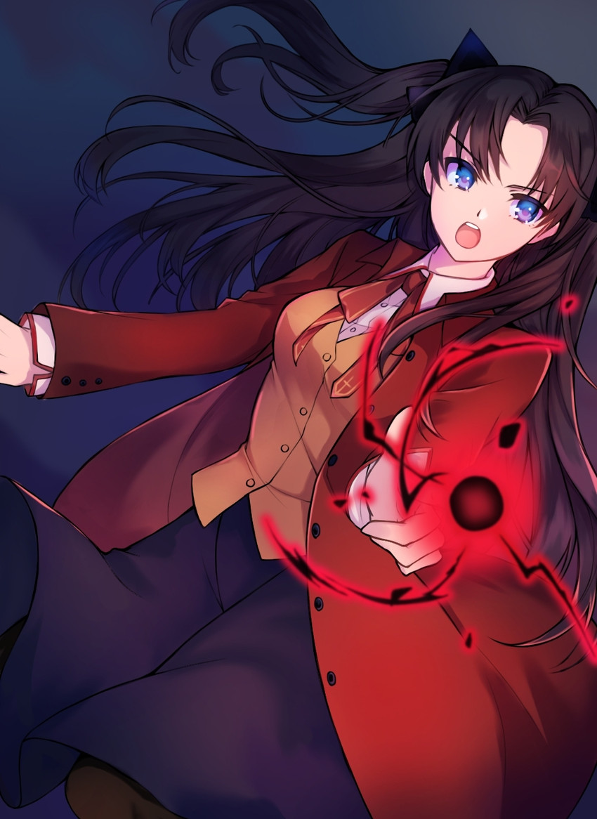 tohsaka rin (fate and 1 more) drawn by maru_(pixiv51714255)