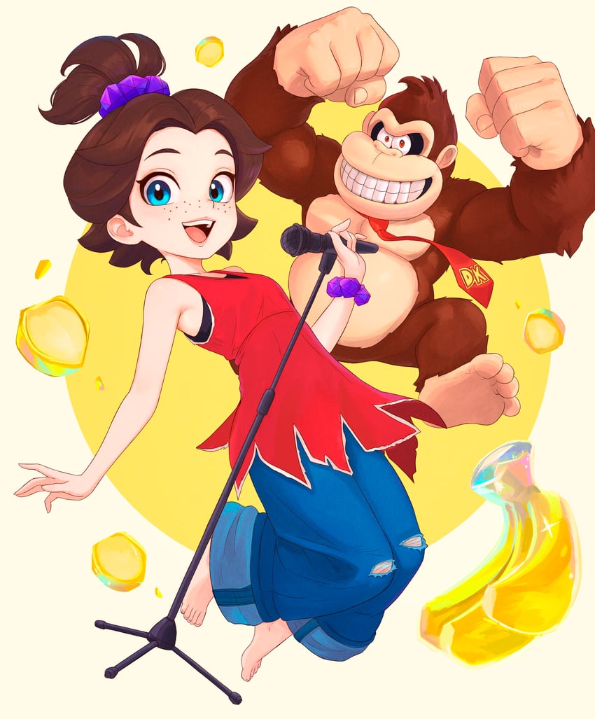 donkey kong and pauline (donkey kong and 1 more) drawn by truejekart