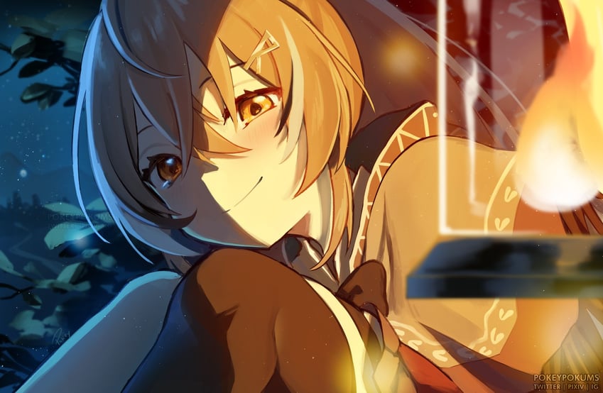 nanashi mumei (hololive and 1 more) drawn by pokey