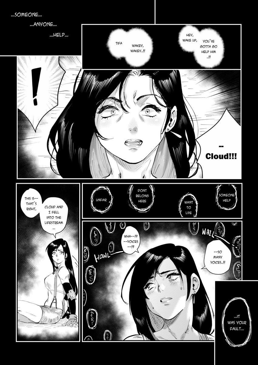 tifa lockhart (final fantasy and 1 more) drawn by aarokira