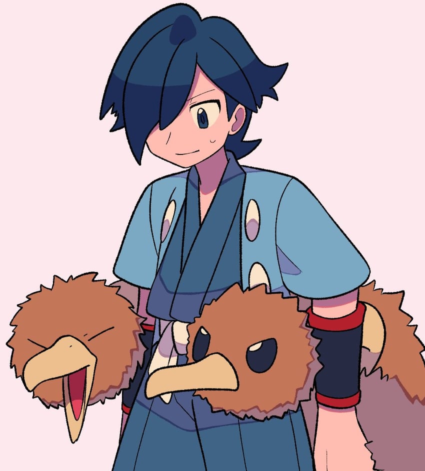 falkner and doduo (pokemon and 1 more) drawn by tyako_089