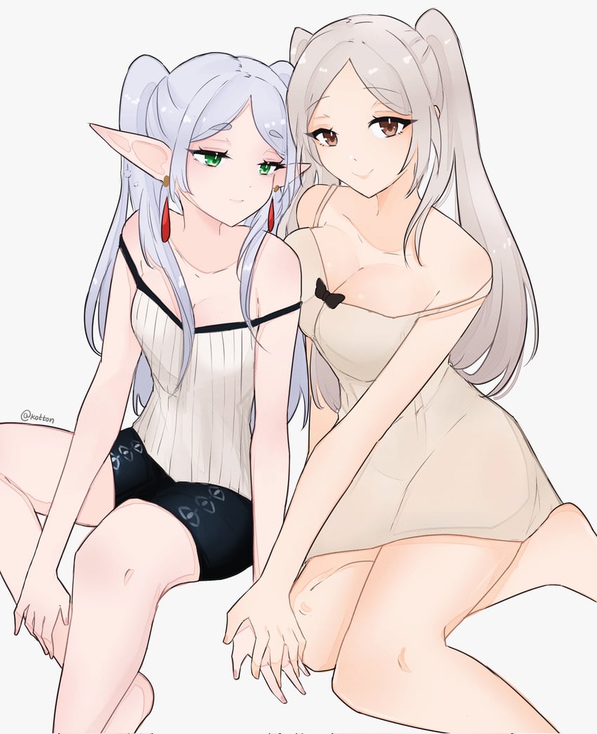 frieren and female robin (fire emblem and 2 more) drawn by serafineart1001
