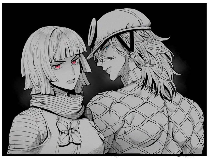 diego brando and hot pants (jojo no kimyou na bouken and 1 more) drawn by komiya_harumoto