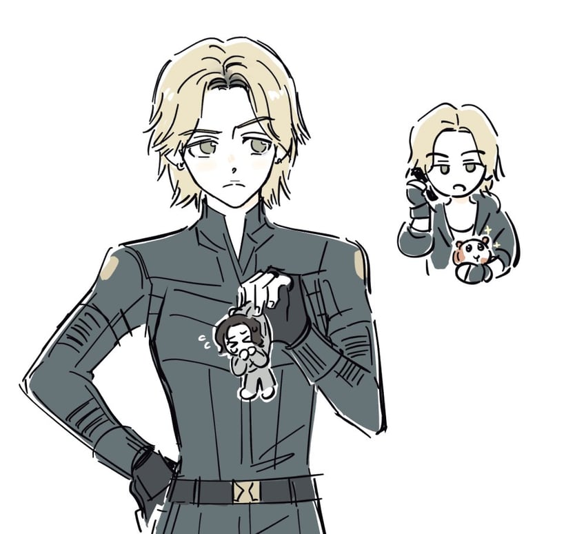 sentry and yelena belova (marvel and 2 more) drawn by skdlfjgrp
