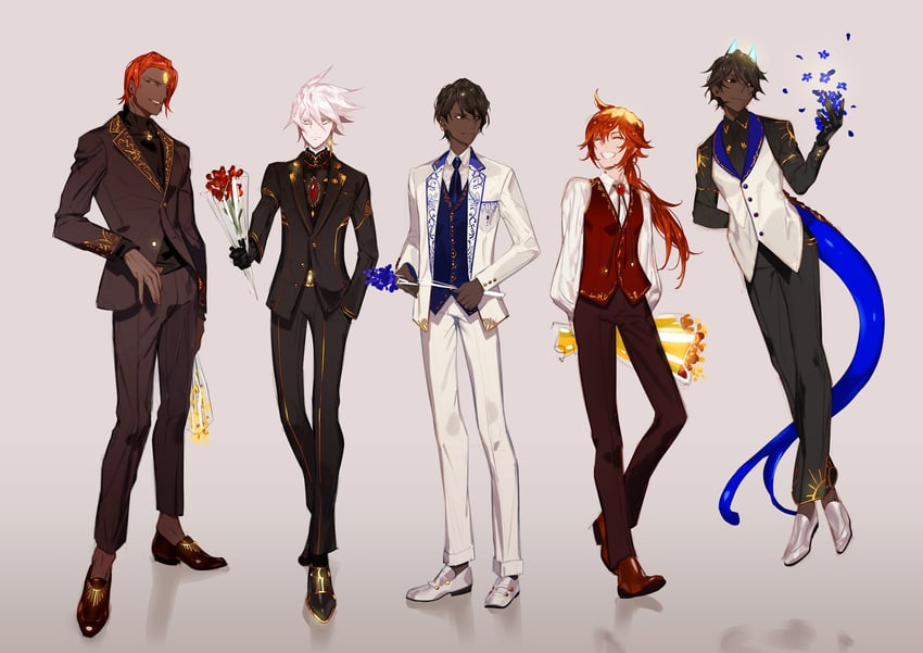 karna, arjuna, arjuna alter, ashwatthama, and rama (fate and 1 more) drawn by semi_(p-poco)