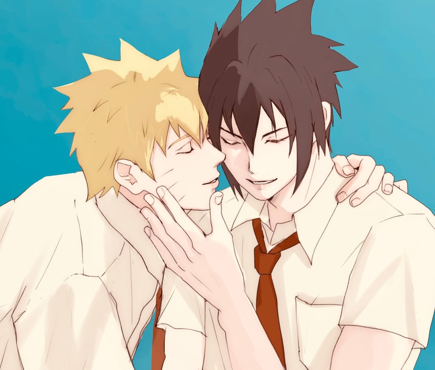 uzumaki naruto and uchiha sasuke (naruto and 1 more) drawn by mi73suki