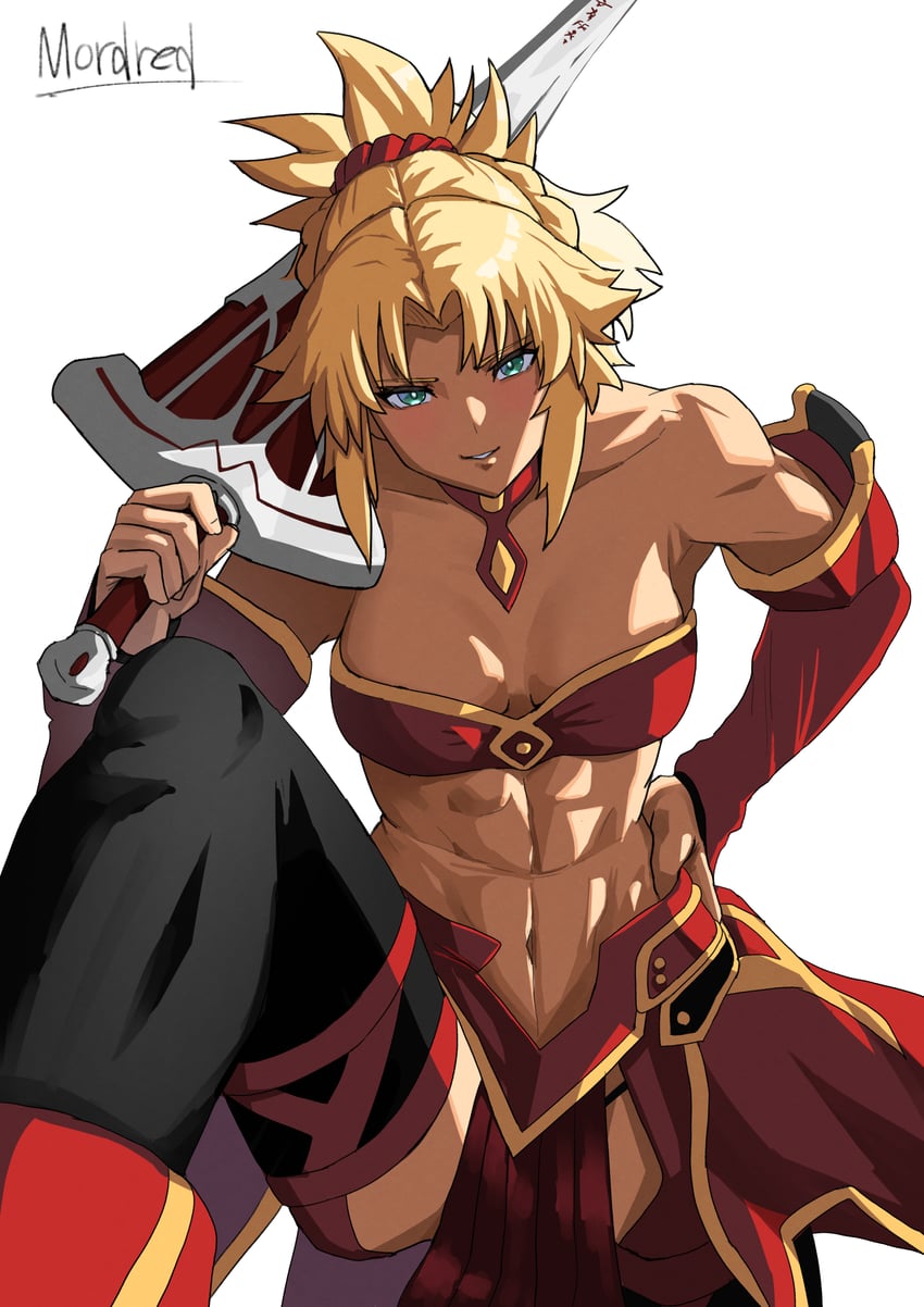 mordred (fate and 2 more) drawn by ponzu_0419