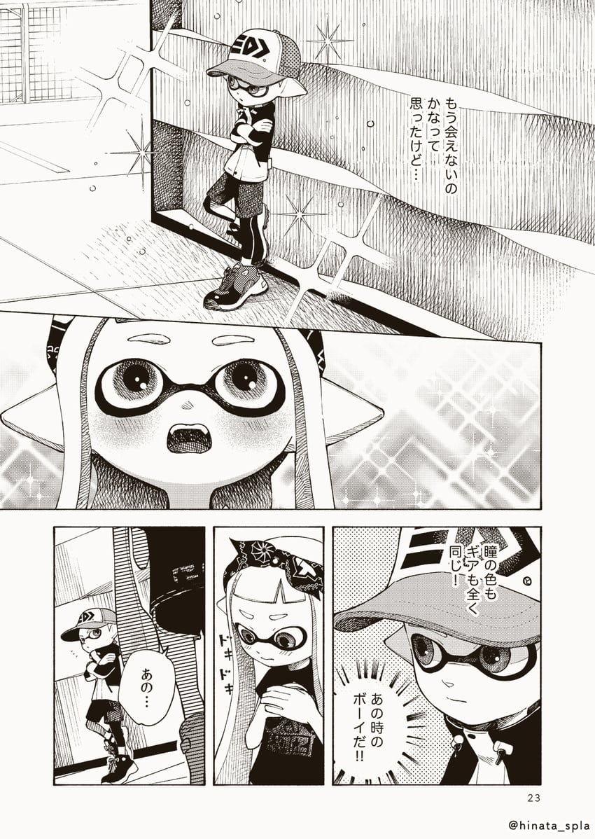 inkling player character, inkling girl, and inkling boy (splatoon and 1 more) drawn by hinata_(hinata_spla)