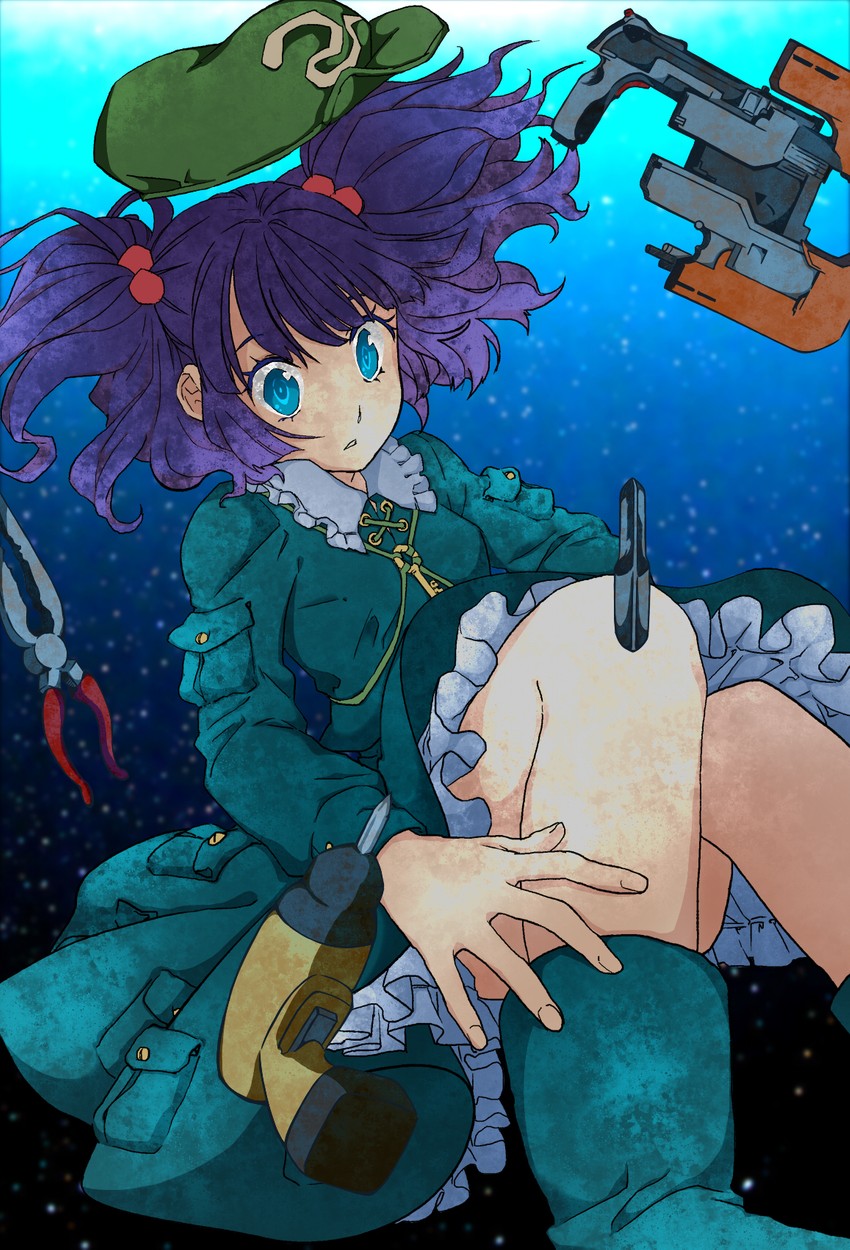 kawashiro nitori (touhou and 1 more) drawn by kayako_(tdxxxk) and satukiame