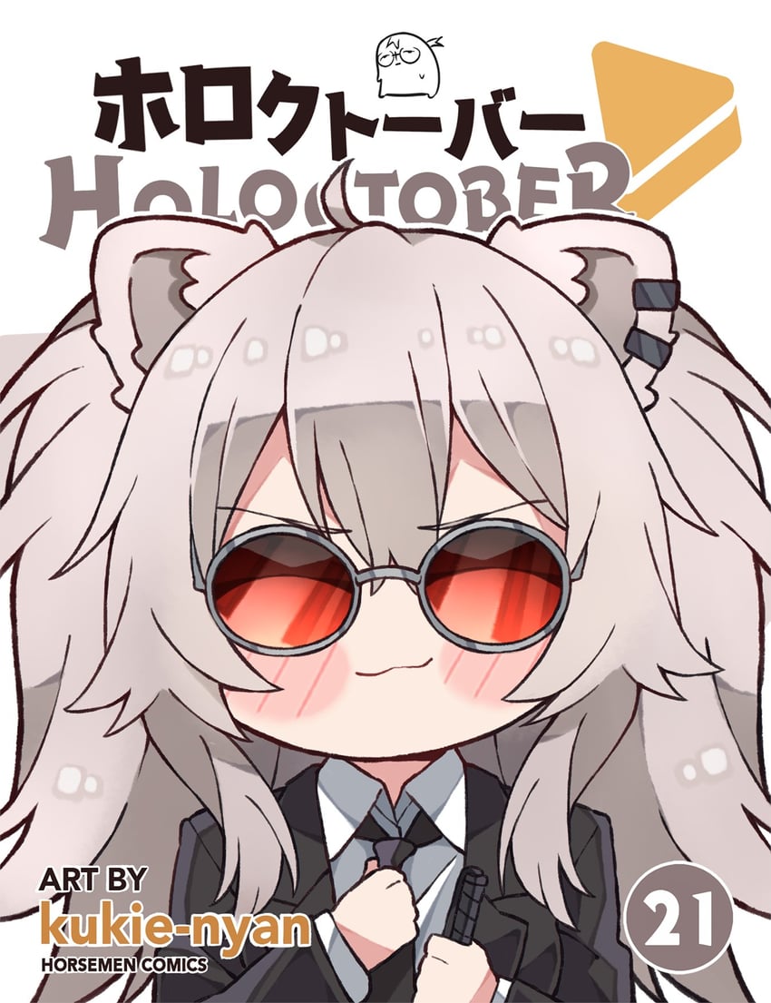 shishiro botan and matt murdock (hololive and 3 more) drawn by kukie-nyan